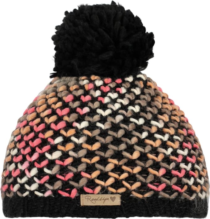 Roadsign - gebreide beanie - muts dames - met pompon Zwart – One size