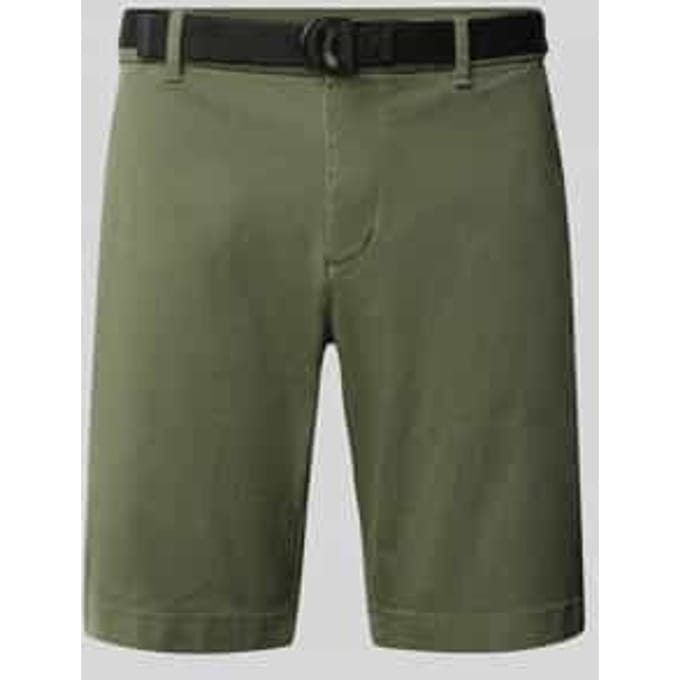 regular fit chino-shorts van katoenmix