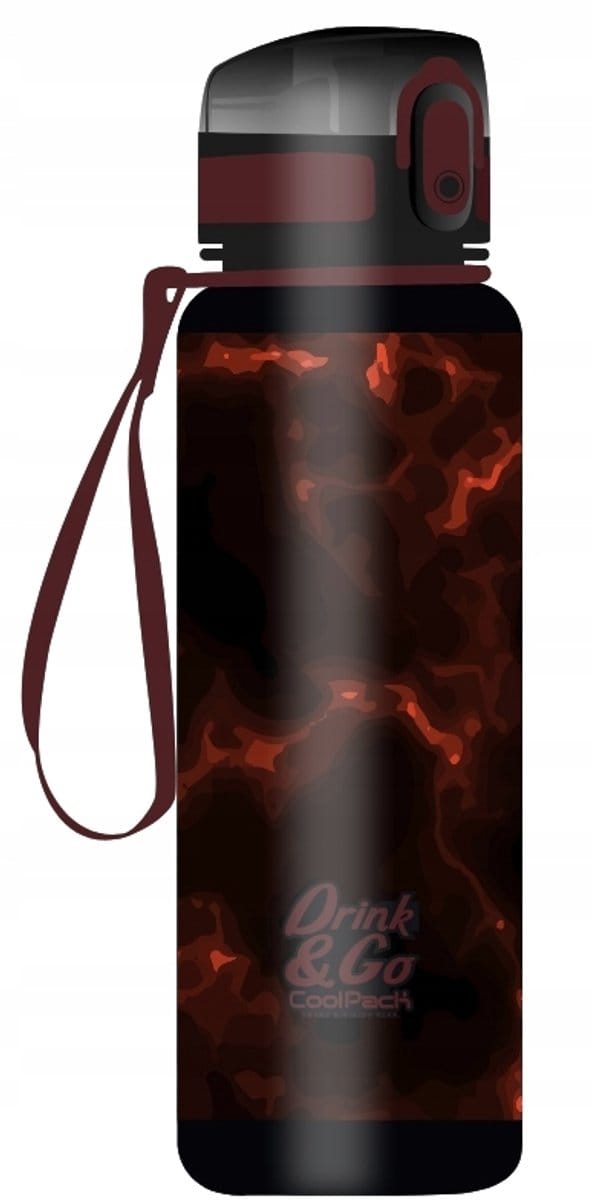 Coolpack Brisk Fles 600ml - Ash Zwart-Rood