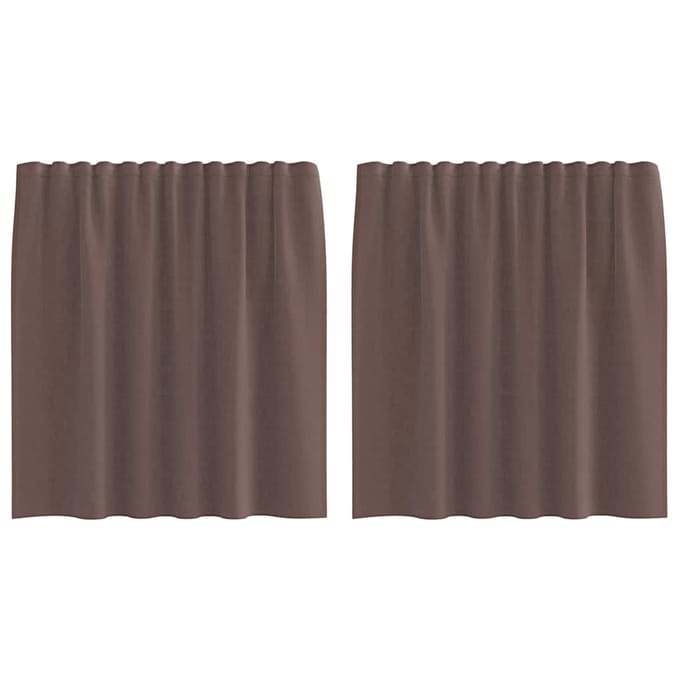 vidaXL - Gordijnen - voile - met - roedezakken - 2 - st - bruin
