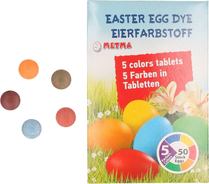 Paasei verf kleurtabletten - ca. 50 eieren - knutselmateriaal - eieren beschilderen