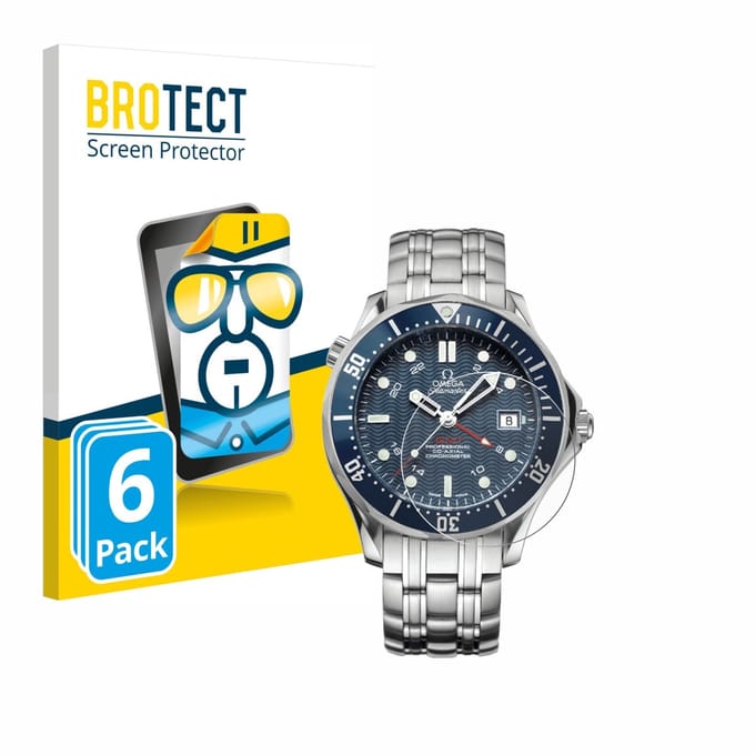BROTECT - Screenprotector voor Omega Seamaster Diver (41 mm) - Folie Beschermfolie transparant 6 Stuks