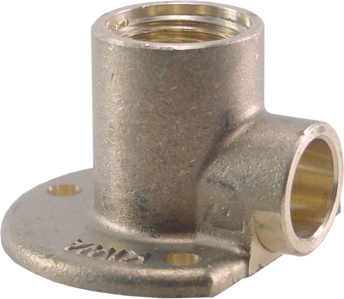 Sub messing soldeer muurplaat laag 1/2x12mm