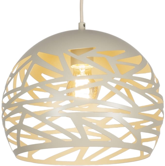 Lumidora Hanglamp 75437 - CELES - E27 - Beige - Zand - Metaal - ⌀ 30 cm