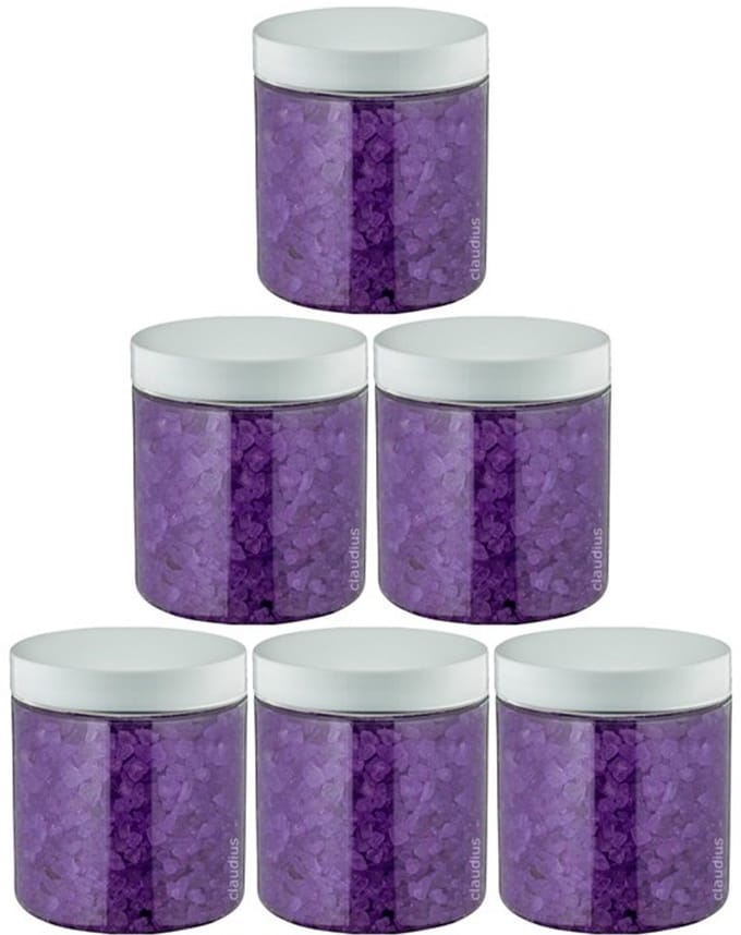 Claudius Badzout Lavendel - 300 gram - Pot met witte deksel - set van 6 stuks