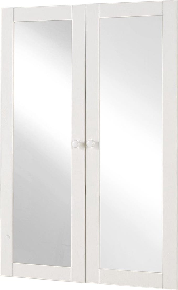 Billie-Boekenkastdeuren - Glas - Wit - Set van 2