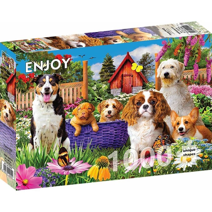 Enjoy Puzzle puzzel Puppy Patch - 1000 stukjes legpuzzel honden.