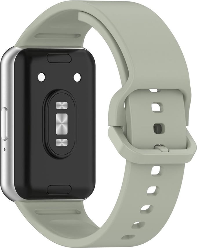 Siliconen bandje - geschikt voor Samsung Galaxy Fit 3 - groengrijs
