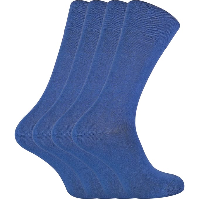Set van 4 zachte, ademende herensokken van bamboe - Denim