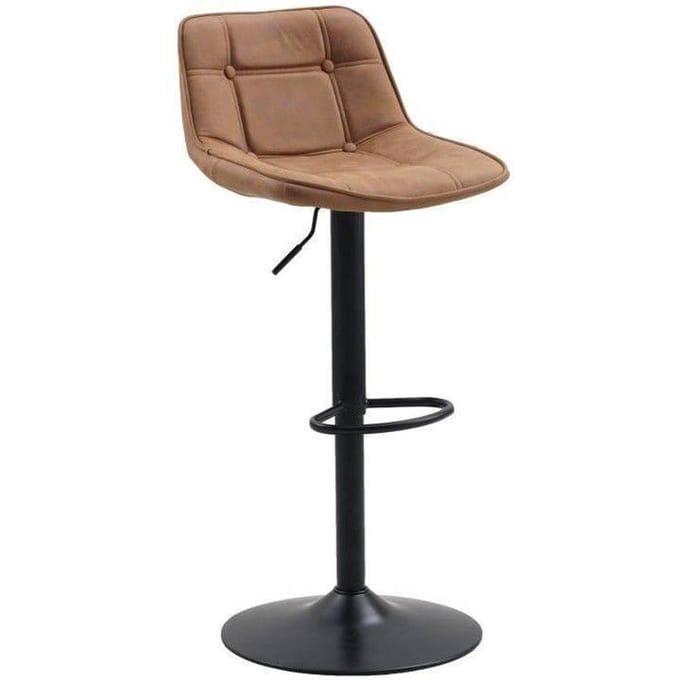 Draaibare barkruk industrieel Keston cognac