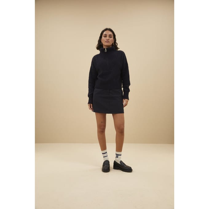 By-Bar Noora Short Skirt Midnight Größe: L | Miniröcke Outlet | Damen
