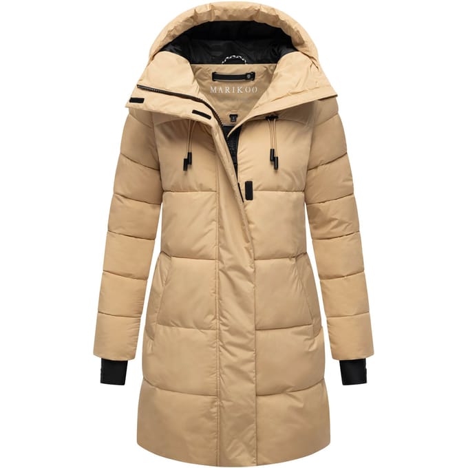 Marikoo dames winterjas met capuchon & fleecevoering – Kaituu