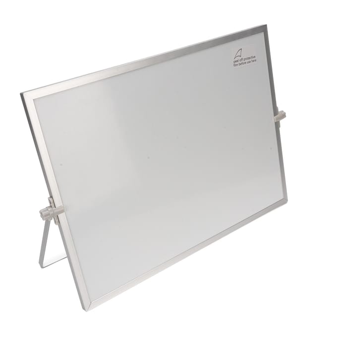 Desktop Whiteboard Multifunctioneel Draagbaar Dubbelzijdig Magnetisch Roterend Desktop Droog Uitwisbaar Bord white
