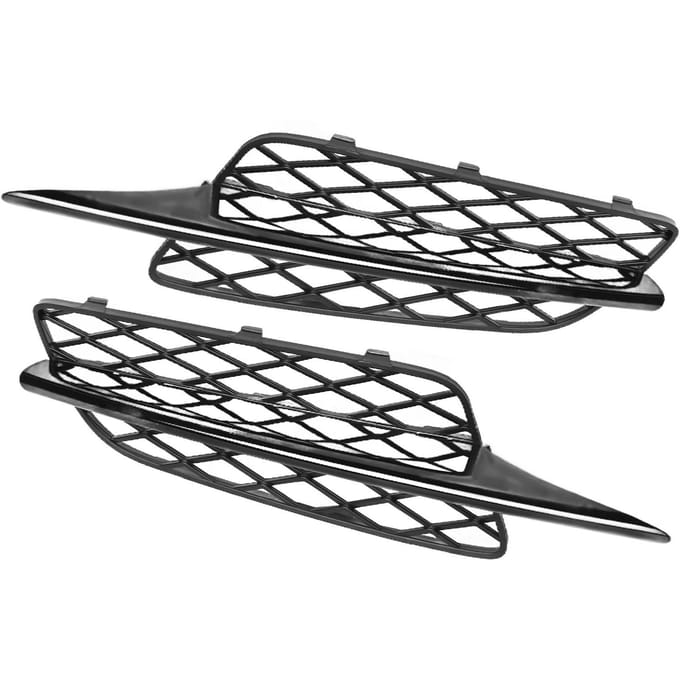 2 pièces de calandre inférieure de pare-chocs avant 51117159593 de remplacement pour X5 E70 X6 E71 2007 ?2010 black