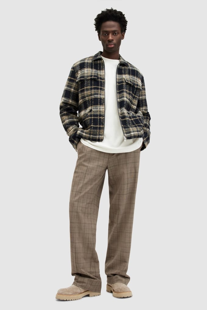 AllSaints Hobart Trouser Stone White Größe: W34 | Maßgeschneiderte Hosen Outlet | Herren | Weiß