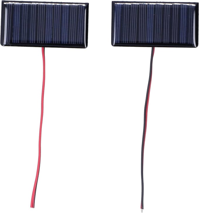Zonnepaneel Module - Micro Panelen - Laag Vermogen Apparaten - Hoge Conversie - 2 Stuks 68x36mm - Zwart