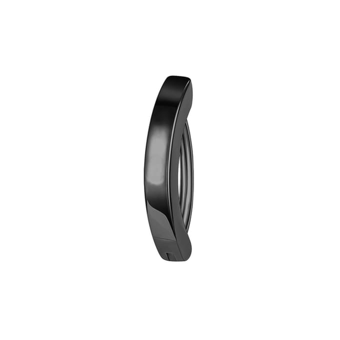 Piercing PVD ovaal strak design 1.6x12 - zwart - LMPiercings