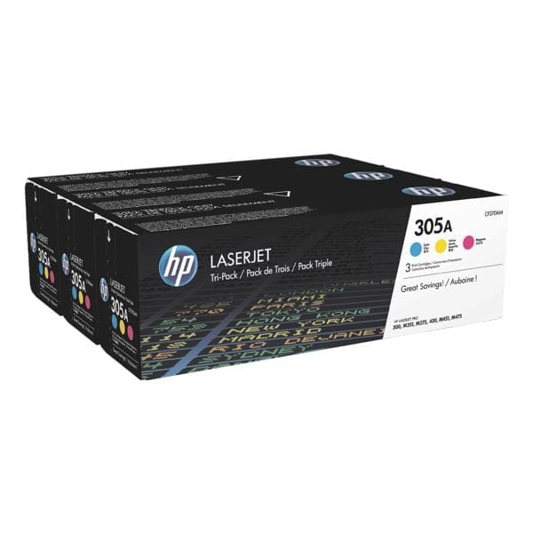 HP 305A - Tonercartridge - Origineel - Standaard Capaciteit - 3 pack - Cyaan/Magenta/Geel