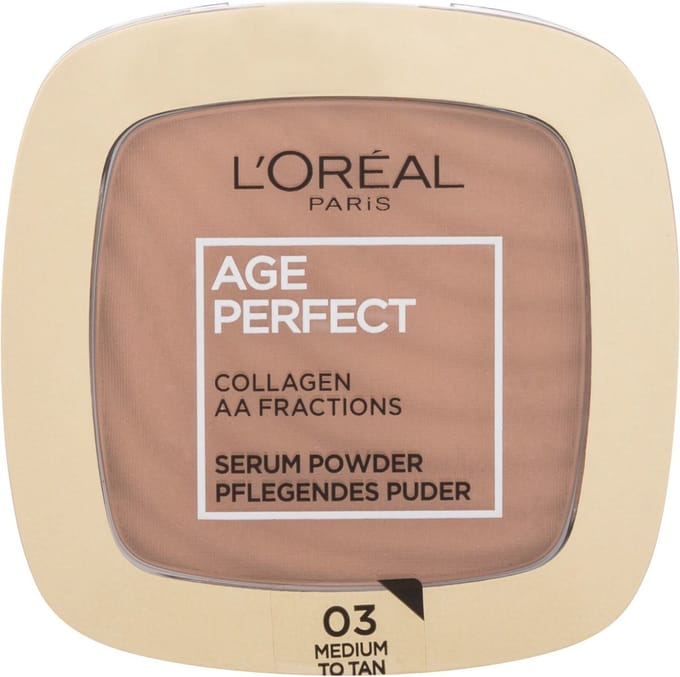 L'Oréal Age Perfect Collagen Serum Compact Poeder - 03 Medium To Tan