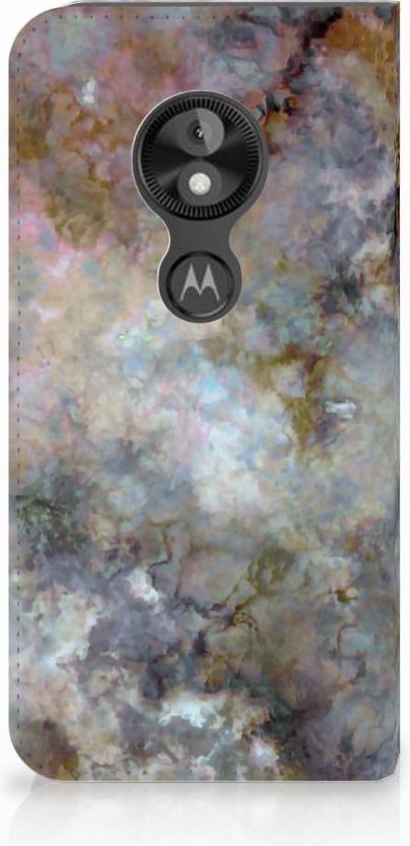 Motorola Moto E5 Play Standcase Marmer Grijs