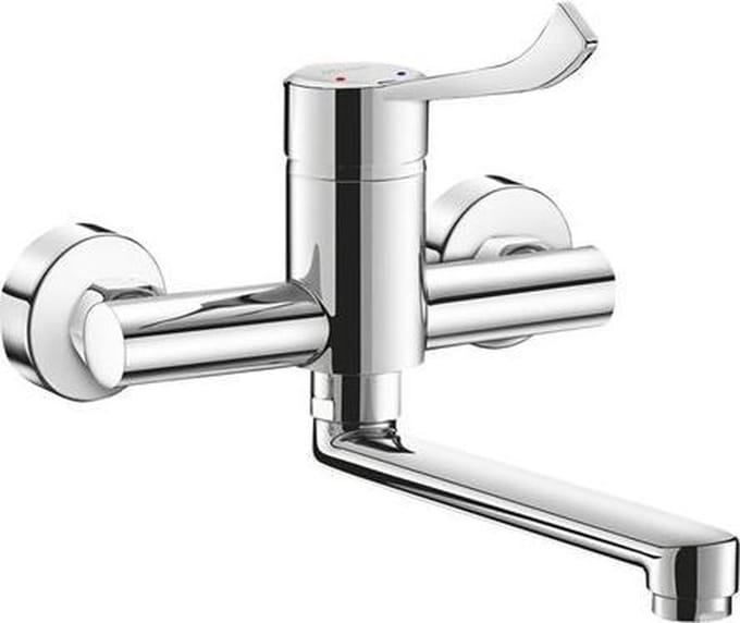 Muurmngkrn Securit EP vr spoelt draaib uitl L150,hyg hend,S-kop