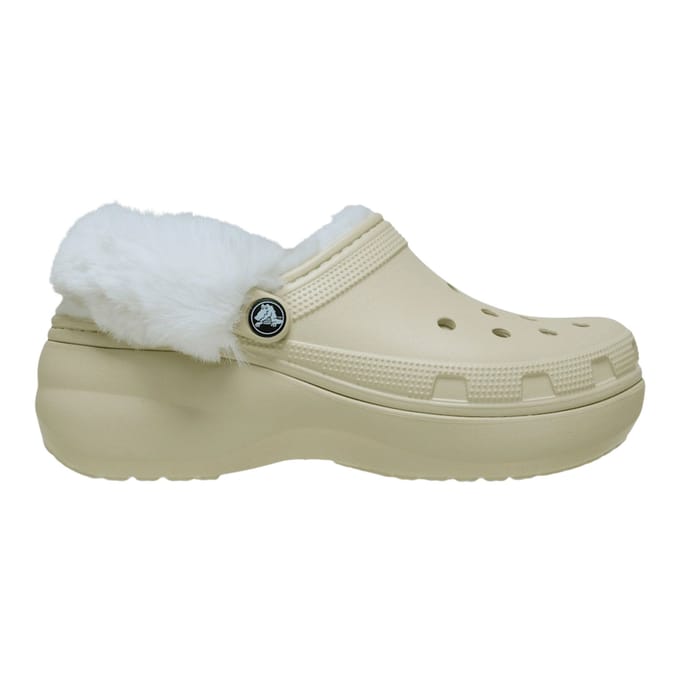 Crocs Classic Platform Fuzz Lined Clog Instappers Dames