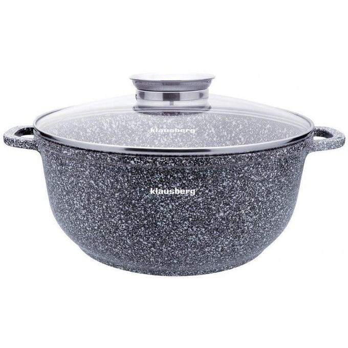Klausberg 7533 - pannenset - Keramisch - marmer - met aromaknop - 20/24/28 cm