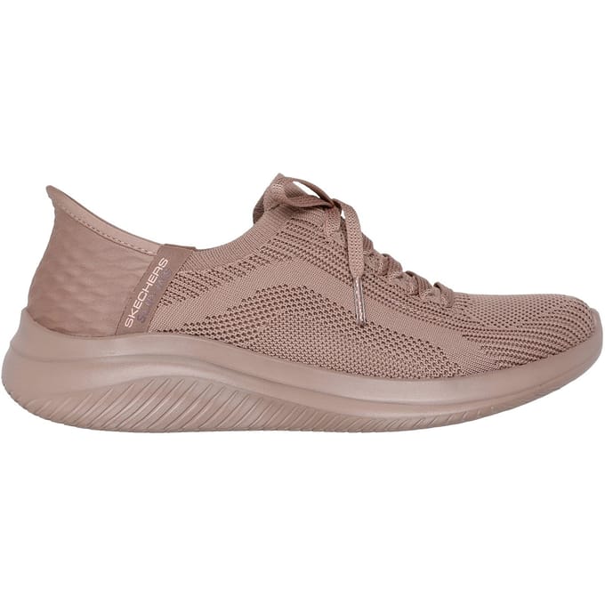 Skechers Ultra Flex 3.0 Pure Color Textiel Damessneakers In Donker Taupe