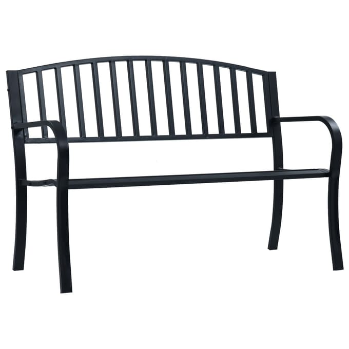 vidaXL - Tuinbank - 120 - cm - staal - zwart