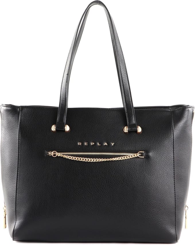REPLAY Shopper Black Zwart