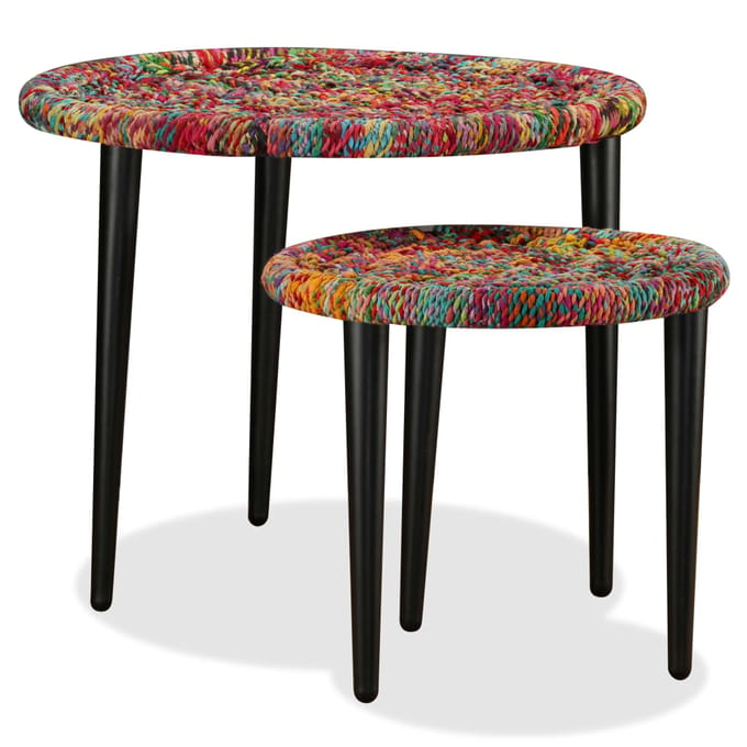 vidaXL - Salontafelset - Chindi - patroon - meerkleurig - 2-delig