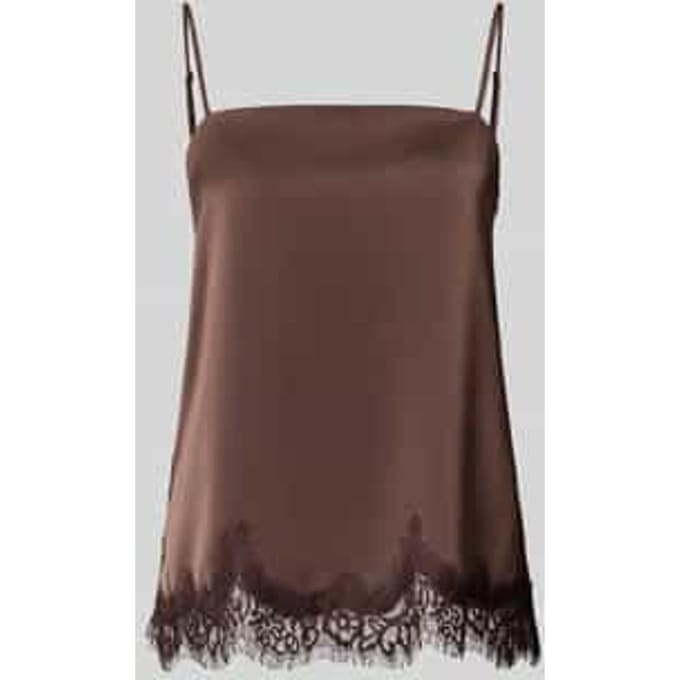 Regular fit blousetop met kant