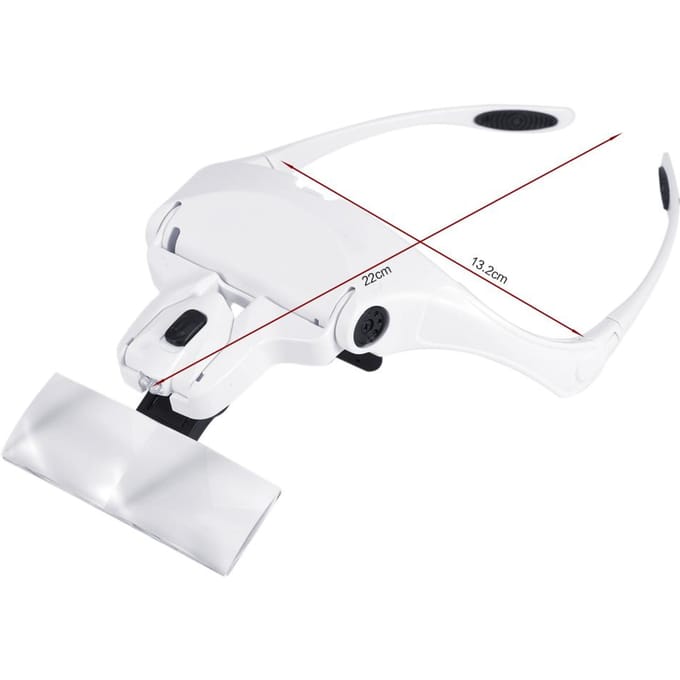 Nieuwe 5-Lens Hoofdtelefoon Vergrootglas Met LED Verlichting Handsfree Vergrootglas Wimperverlenging