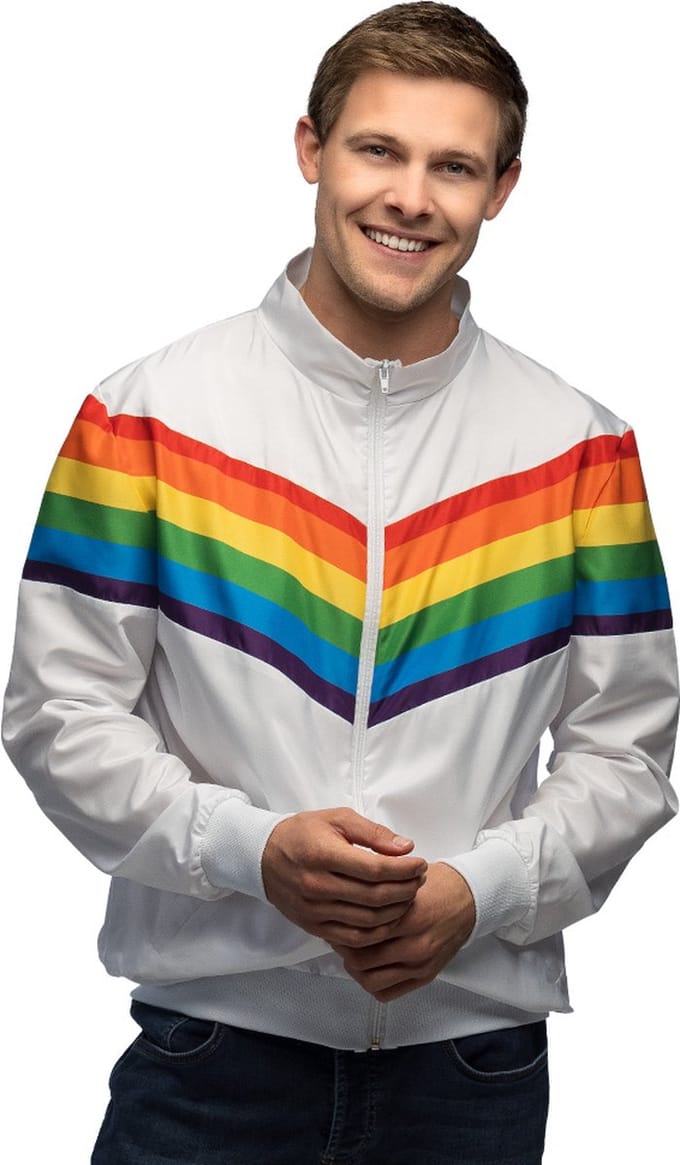 Boland - Trainingsjasje Rainbow dude (M) - Volwassenen - - Pride - Regenboog