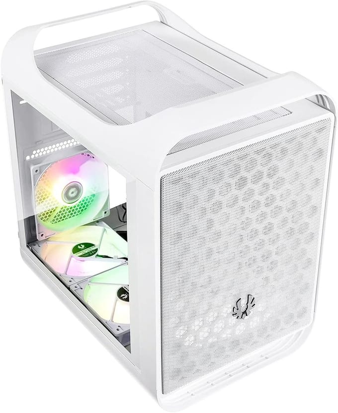 PC Behuizing - Computer Case Mid Tower - Gaming PC Bouwen - Hoge Luchtstroom - mATX - Wit