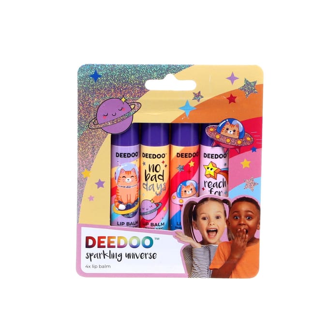 Deedoo Kids Lip Balm Positive Vibes 4 Stuks