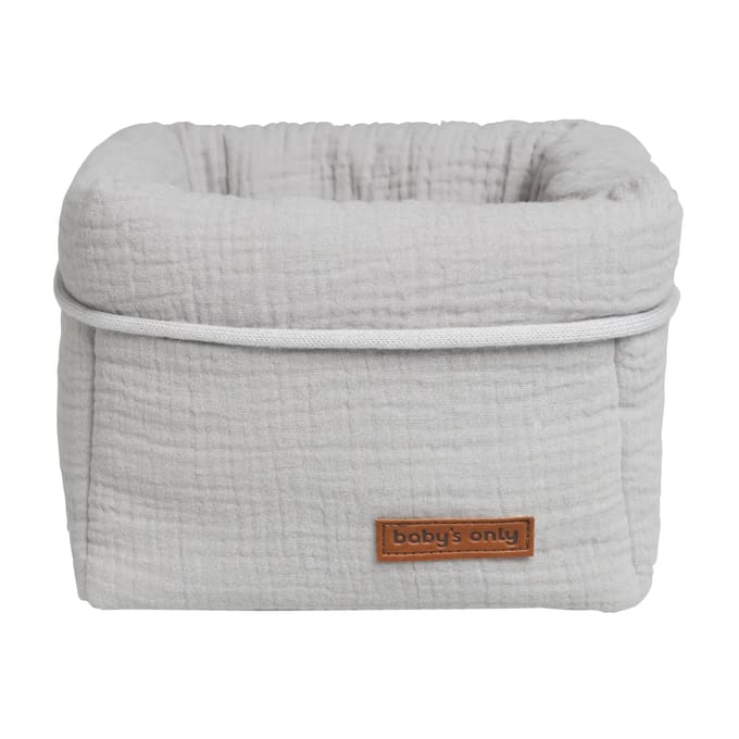 Baby's Only Commodemandje - Opbergmandje - Commode organizer - Babykamer accessoires Breeze - Grijs - 100% katoen