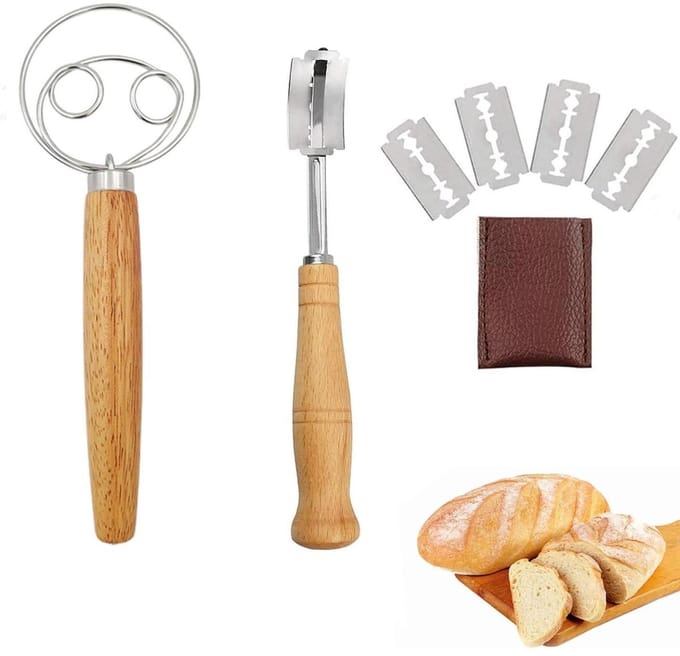 EXCITAT Broodmes - Bakkersmes - Deegsnijder - Deense garde - Brooddeegmixer - Geschikt voor het snijden van brooddeeg