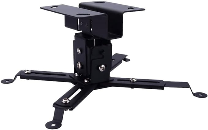 Projector Ophangbeugel - Projectorhouder Plafond - Thuisbioscoop Inrichten - Verstelbare Lengte - 43-65 cm - Zwart
