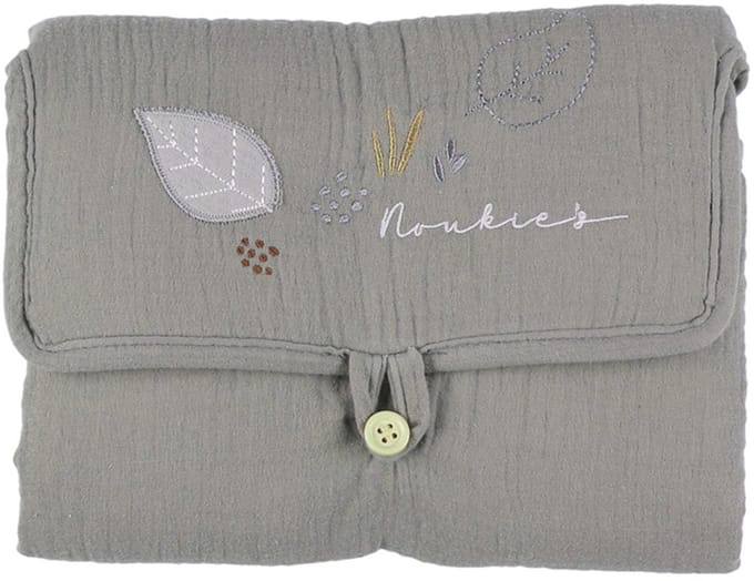 Noukie's F&O Verschoonmatje - Mousseline/Badstof - Kaki