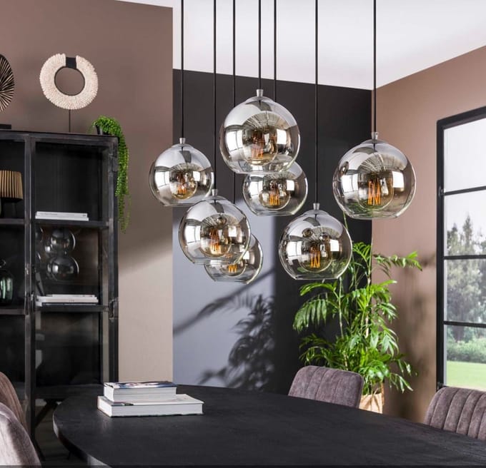 Hanglamp Bubble Shaded 7 Lichts 110 x 40cm