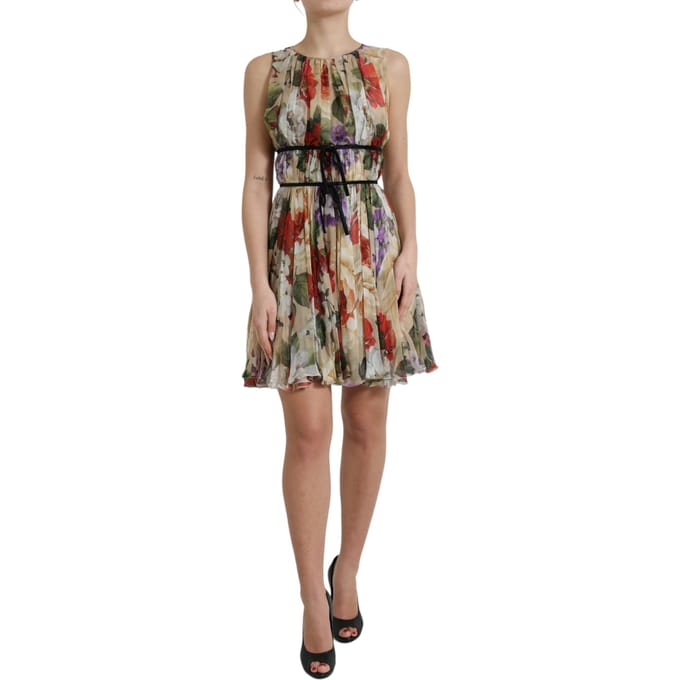 Floralprint Zijde Mini Jurk