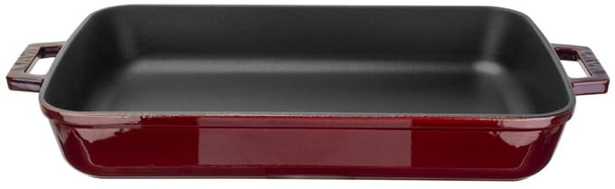 LAVA - Braadslede - Geëmailleerd Gietijzer - 26 x 40 cm - 4,86 L - Rood