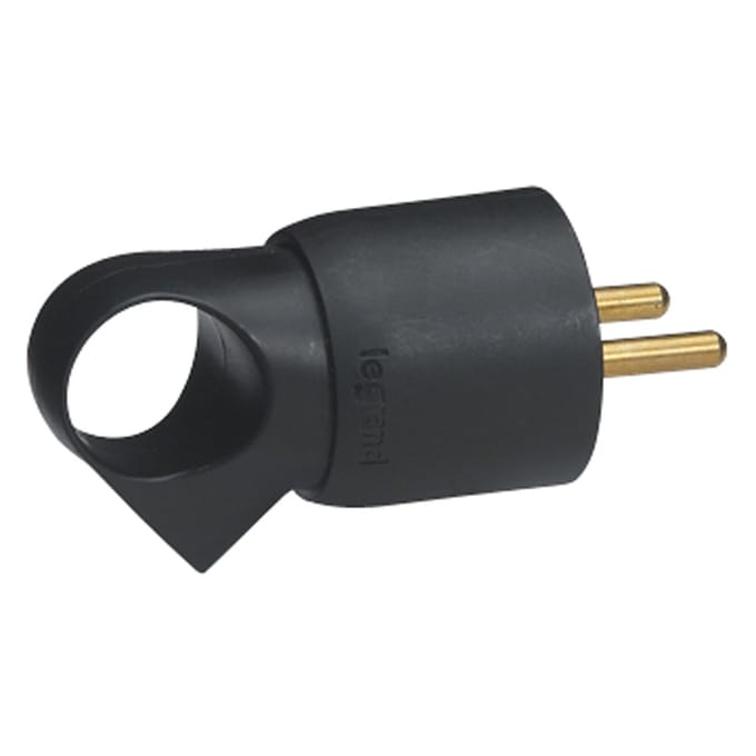 Legrand zwarte plug met trekoog - 050428 [25 stuks]
