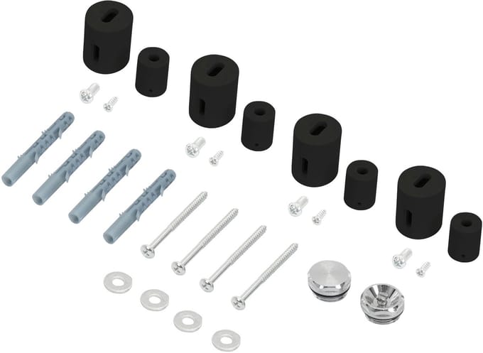 Beugel voor design radiator zwart mat voor rechte modellen LuxeBath