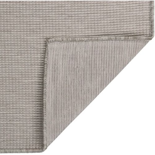 vidaXL - Buitenkleed - platgeweven - 100x200 - cm - lichtgrijs