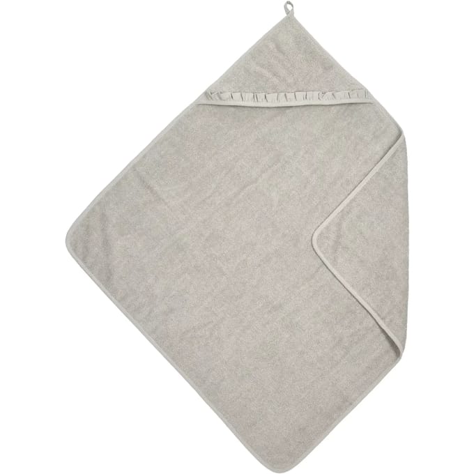 Meyco Baby Ruffle badcape - badstof - greige - 80x80cm