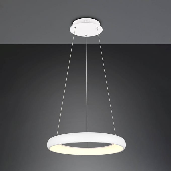 Trio Lighting Hanglamp Cardona, Ø 62 cm, wit, CCT, metaal