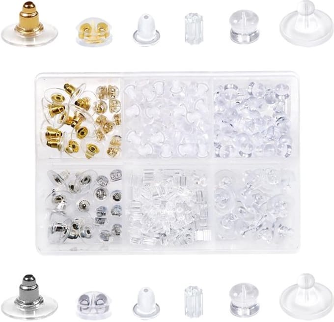 Dailygoods- Oorstoppers 300 stuks - Oorbel stoppers silicone