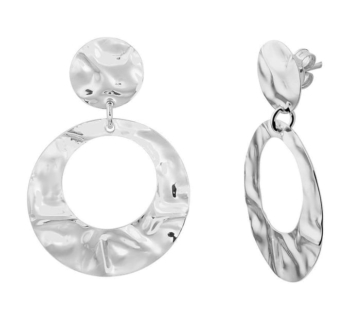 Zilver Gerhodineerde Oorhangers rond 1333312